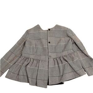 Sejour Houndstooth Peplum Blazer, 16w